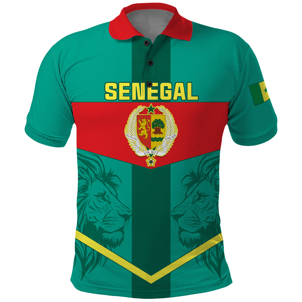 Senegal Football Polo Shirt Go Lions of Teranga - Wonder Print Shop