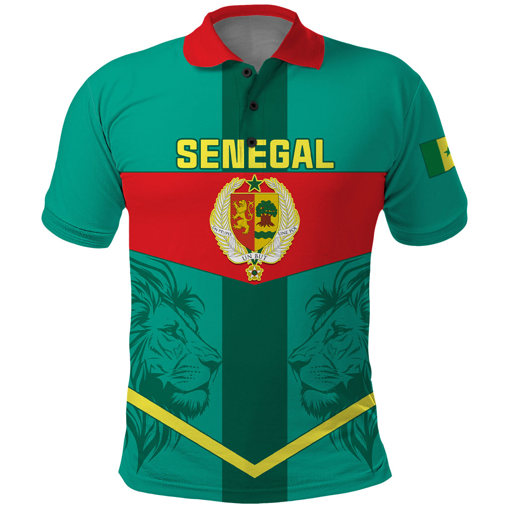 Senegal Football Polo Shirt Go Lions of Teranga