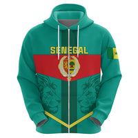 Senegal Football Zip Hoodie Go Lions of Teranga - Wonder Print Shop