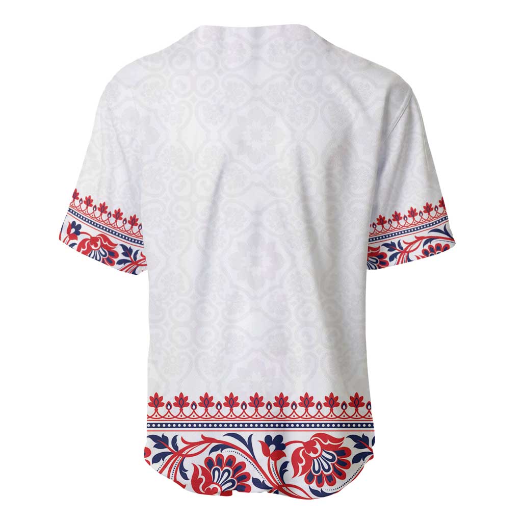Panama Pollera Traditional Pattern Baseball Jersey