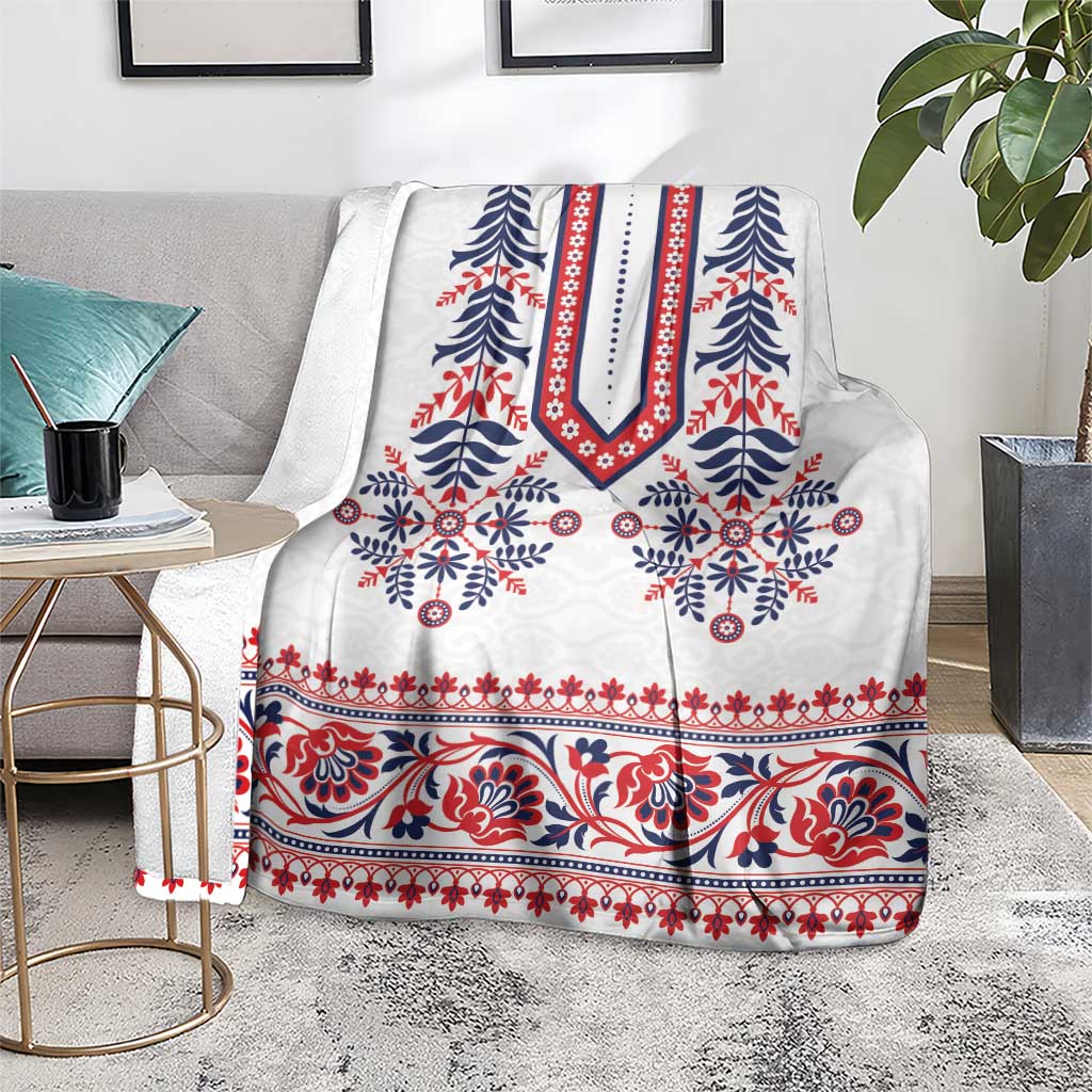 Panama Pollera Traditional Pattern Blanket