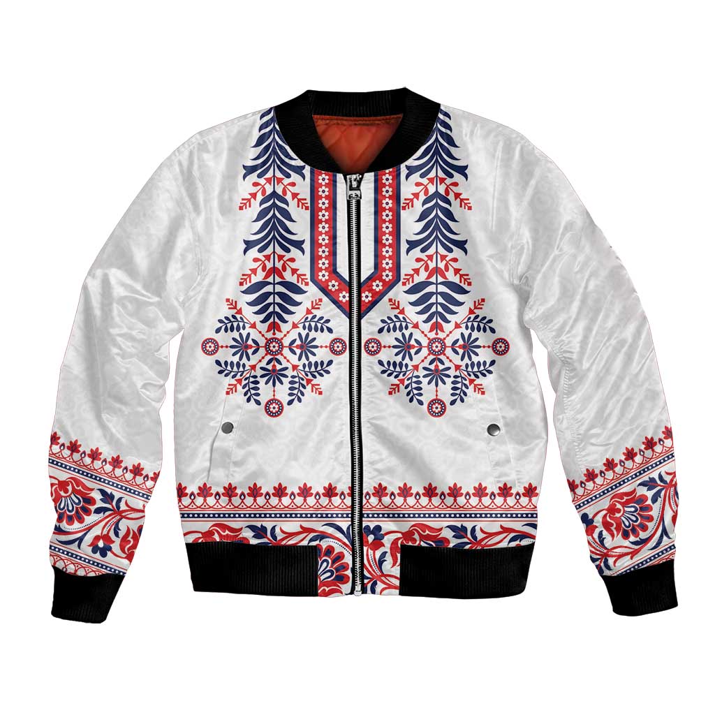 Panama Pollera Traditional Pattern Bomber Jacket