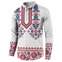 Panama Pollera Traditional Pattern Button Sweatshirt