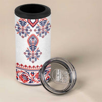 Panama Pollera Traditional Pattern 4 in 1 Can Cooler Tumbler