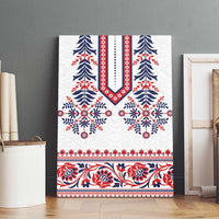 Panama Pollera Traditional Pattern Canvas Wall Art