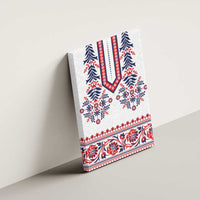 Panama Pollera Traditional Pattern Canvas Wall Art