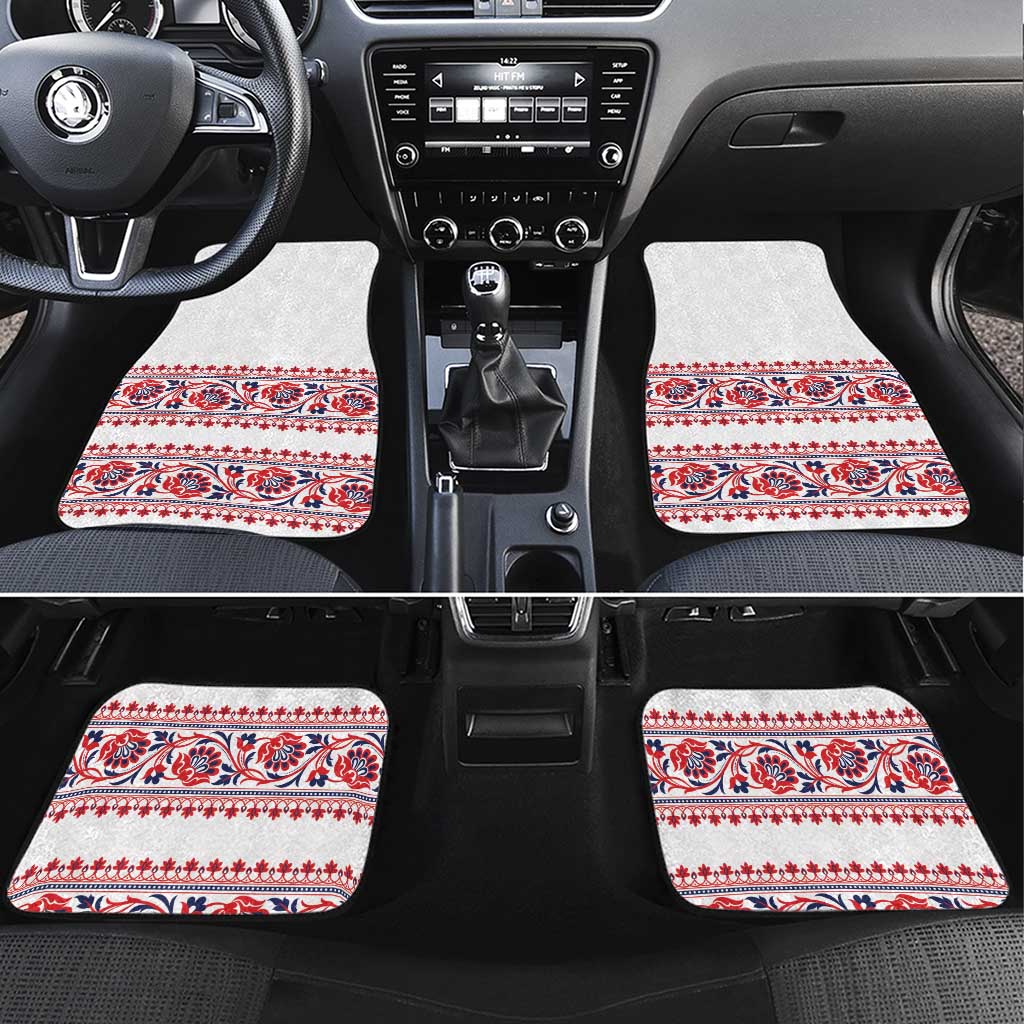 Panama Pollera Traditional Pattern Car Mats