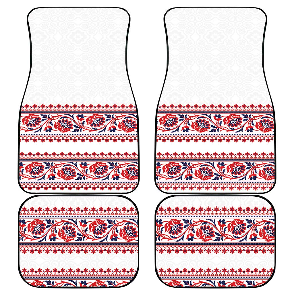 Panama Pollera Traditional Pattern Car Mats