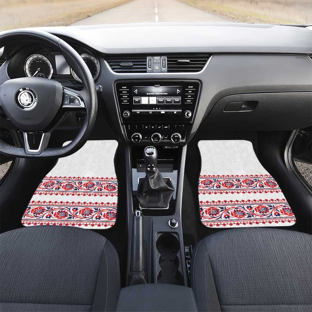 Panama Pollera Traditional Pattern Car Mats