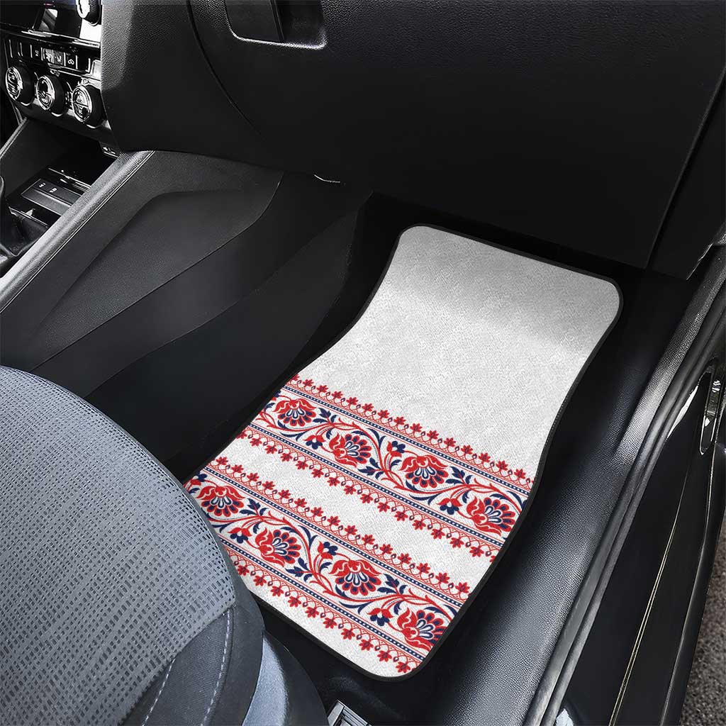 Panama Pollera Traditional Pattern Car Mats