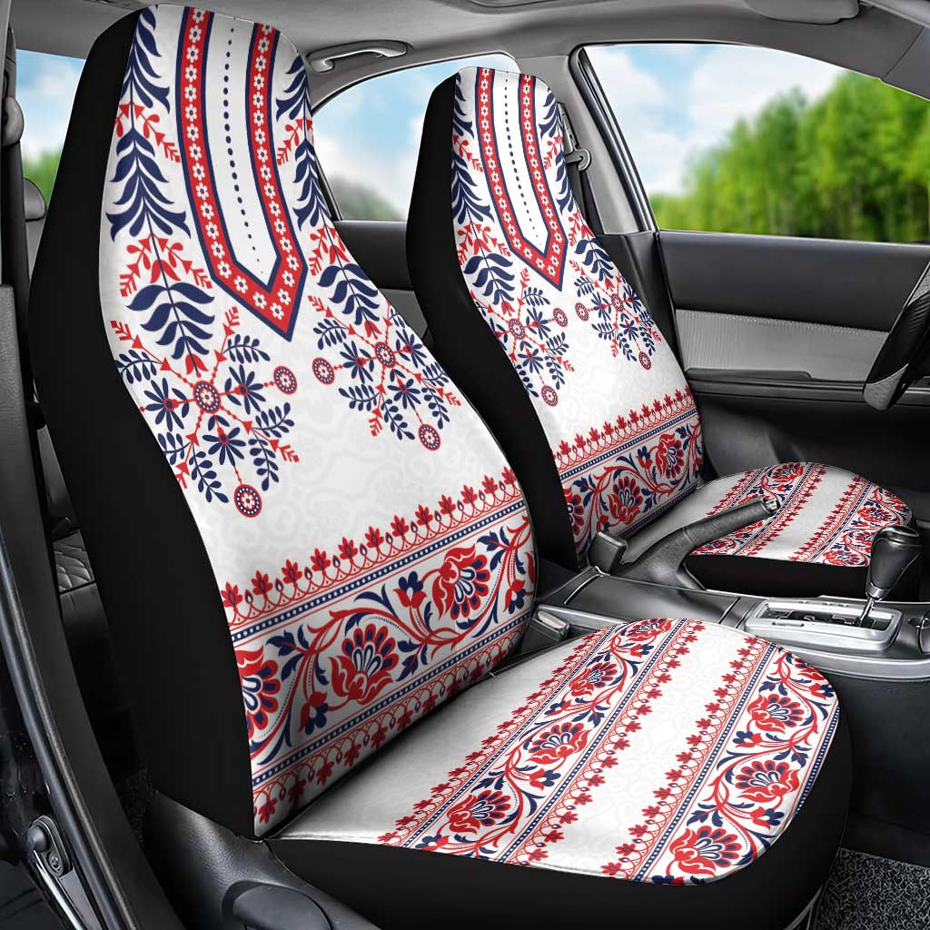 Panama Pollera Traditional Pattern Car Seat Cover