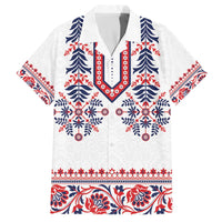 Panama Pollera Traditional Pattern Family Matching Off The Shoulder Long Sleeve Dress and Hawaiian Shirt