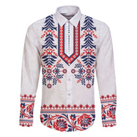 Panama Pollera Traditional Pattern Family Matching Off The Shoulder Long Sleeve Dress and Hawaiian Shirt