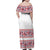 Panama Pollera Traditional Pattern Family Matching Off Shoulder Maxi Dress and Hawaiian Shirt