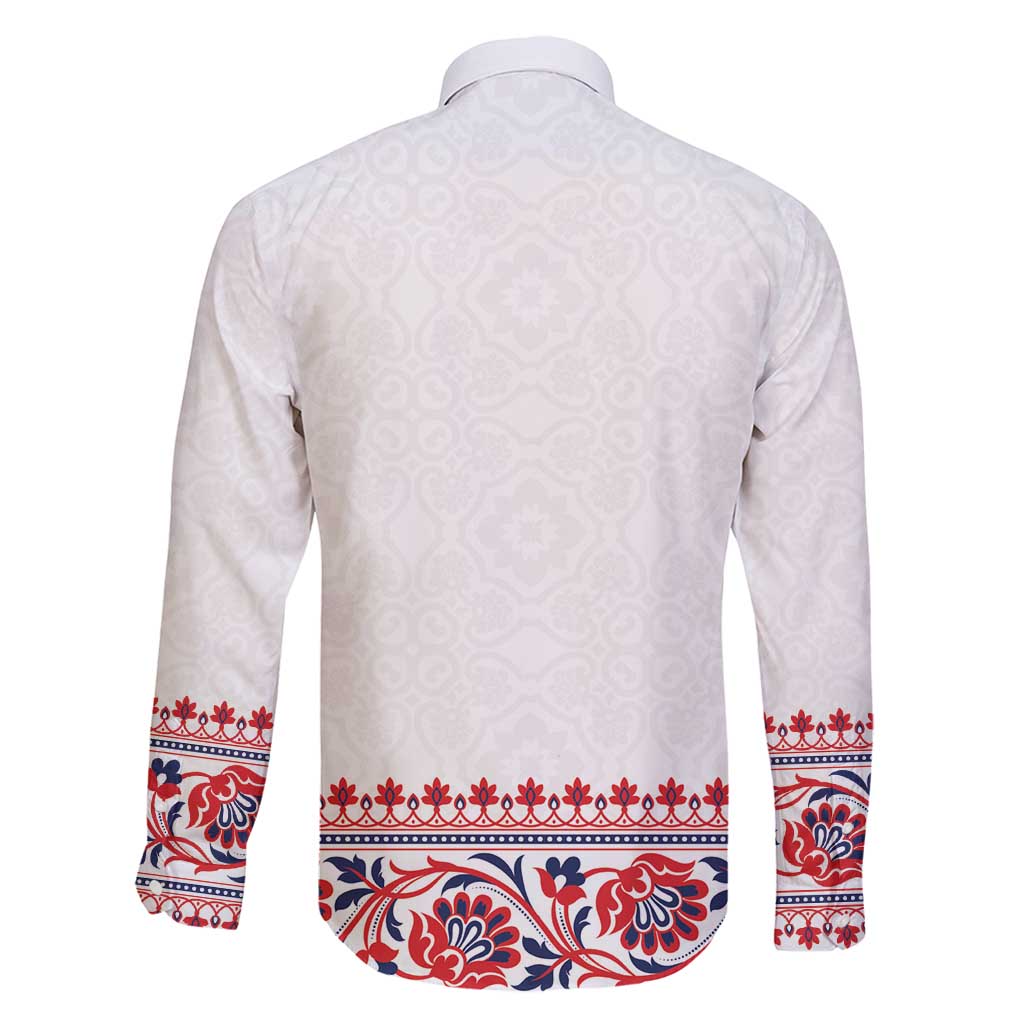 Panama Pollera Traditional Pattern Family Matching Puletasi and Hawaiian Shirt