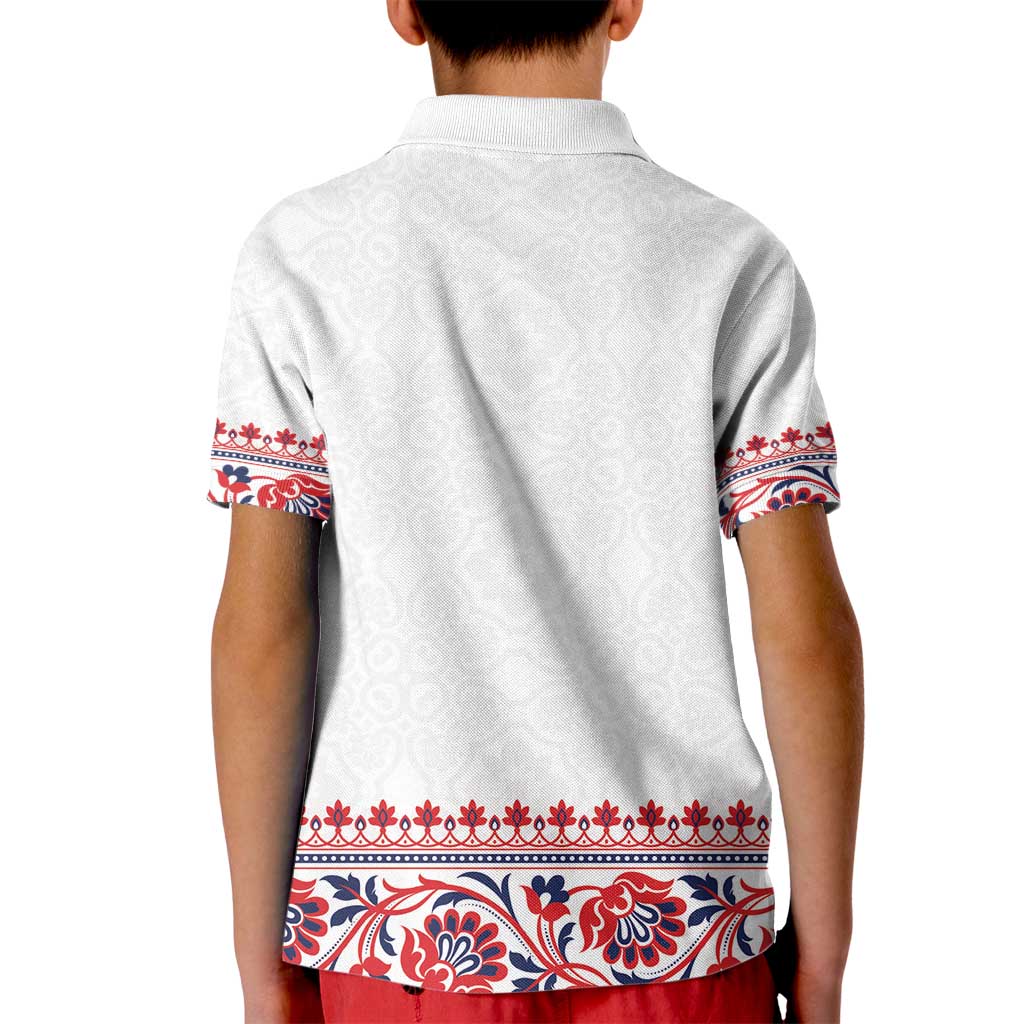 Panama Pollera Traditional Pattern Kid Polo Shirt