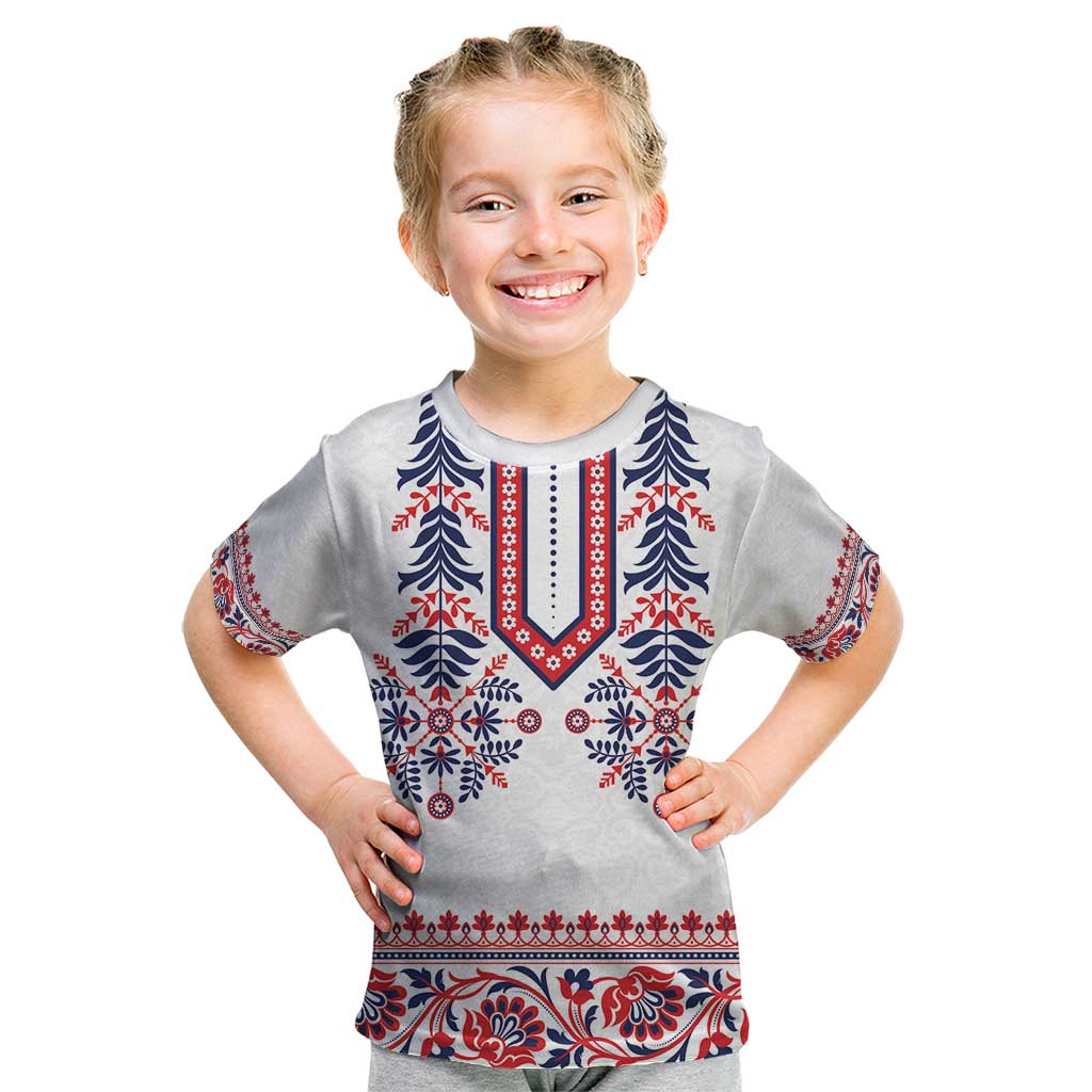 Panama Pollera Traditional Pattern Kid T Shirt