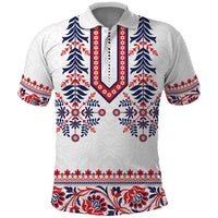 Panama Pollera Traditional Pattern Polo Shirt