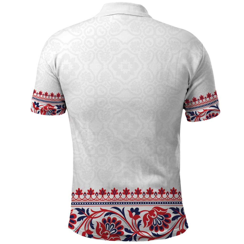 Panama Pollera Traditional Pattern Polo Shirt