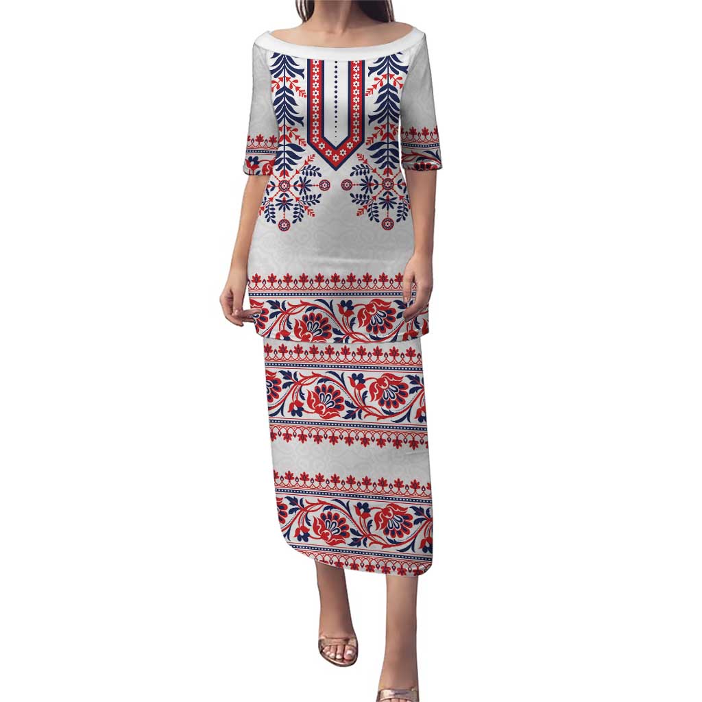 Panama Pollera Traditional Pattern Puletasi