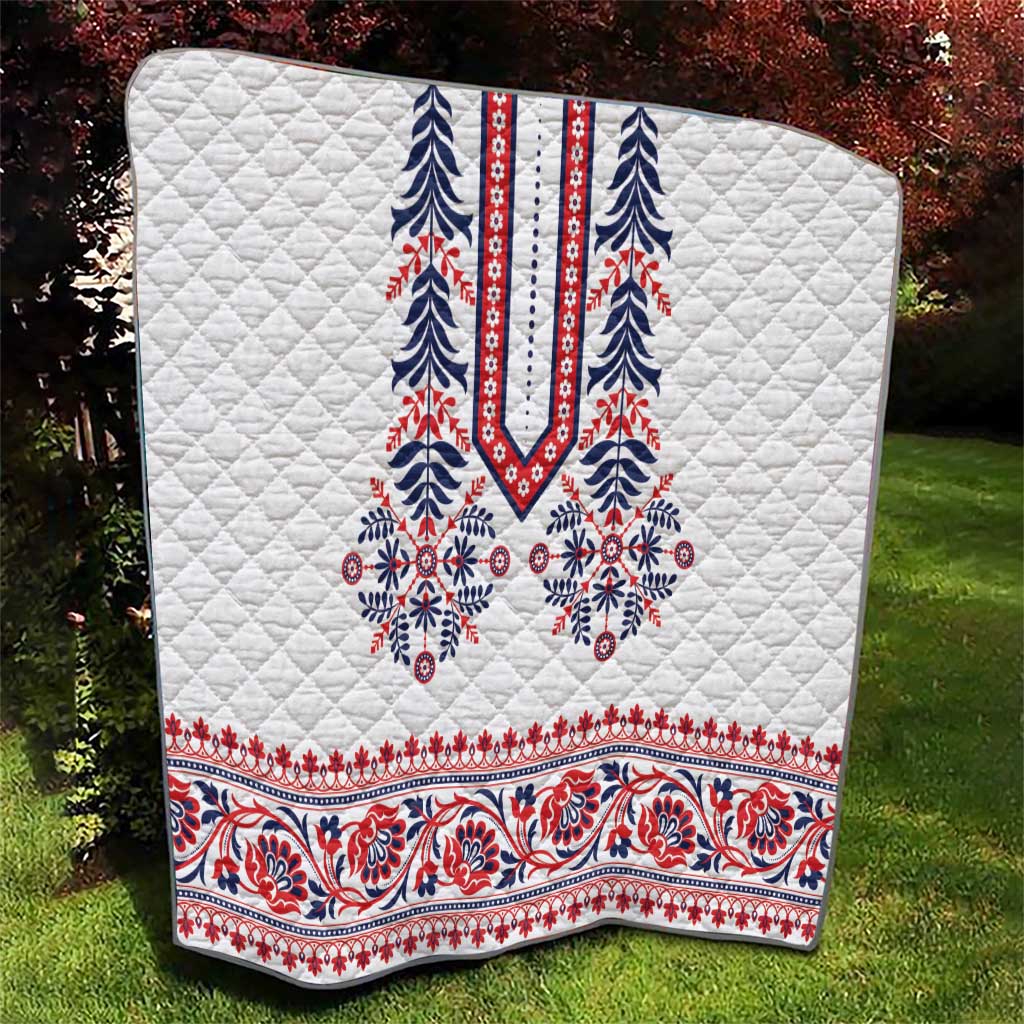 Panama Pollera Traditional Pattern Quilt