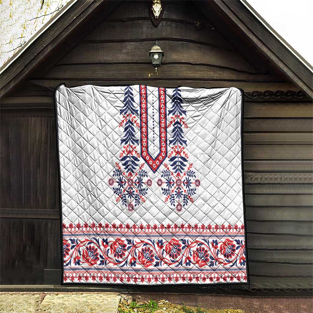 Panama Pollera Traditional Pattern Quilt