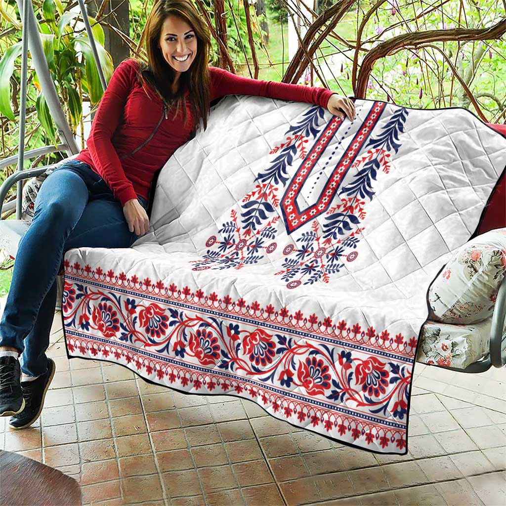 Panama Pollera Traditional Pattern Quilt