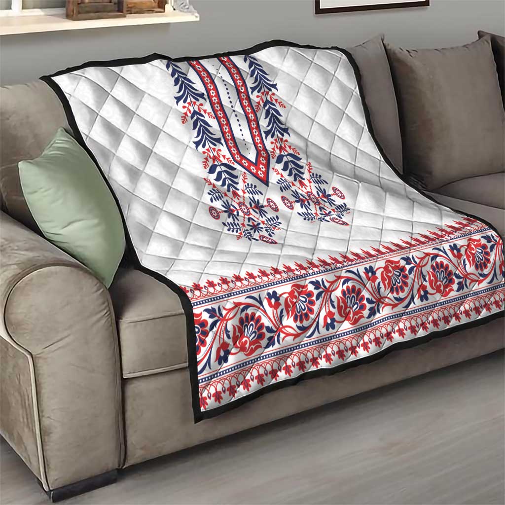 Panama Pollera Traditional Pattern Quilt