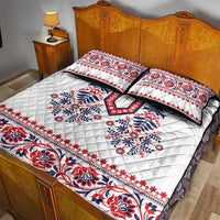 Panama Pollera Traditional Pattern Quilt Bed Set