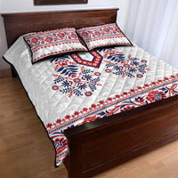 Panama Pollera Traditional Pattern Quilt Bed Set
