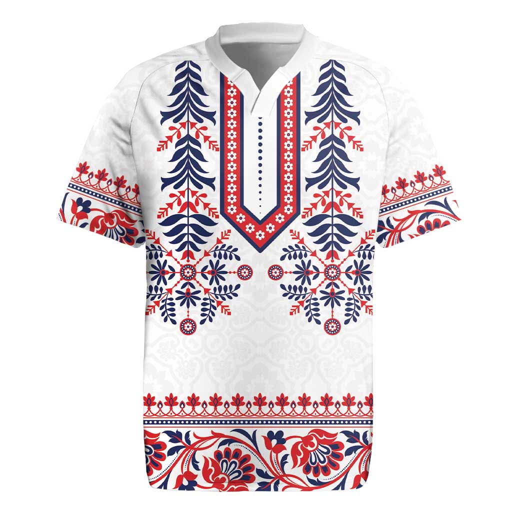 Panama Pollera Traditional Pattern Rugby Jersey