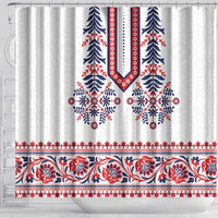 Panama Pollera Traditional Pattern Shower Curtain