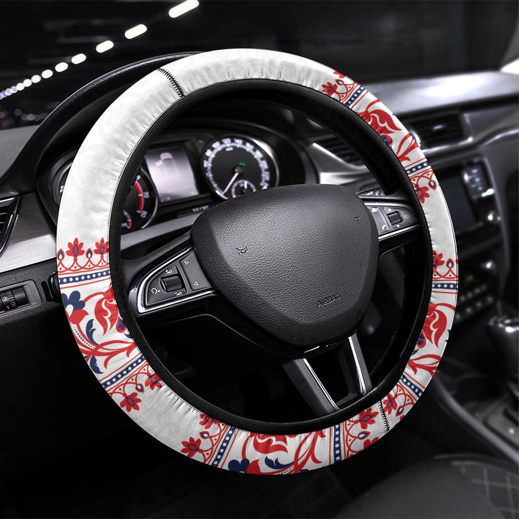 Panama Pollera Traditional Pattern Steering Wheel Cover