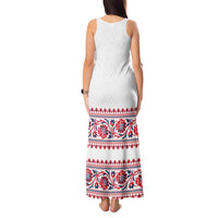 Panama Pollera Traditional Pattern Tank Maxi Dress