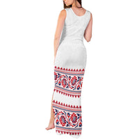 Panama Pollera Traditional Pattern Tank Maxi Dress