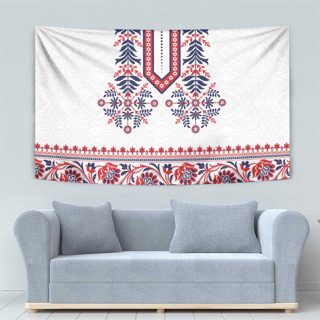 Panama Pollera Traditional Pattern Tapestry