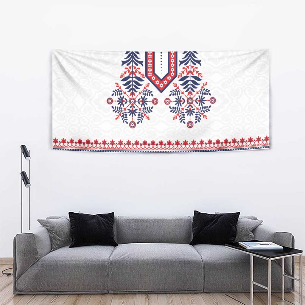 Panama Pollera Traditional Pattern Tapestry
