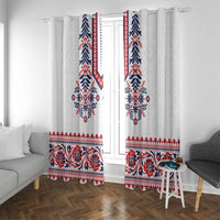 Panama Pollera Traditional Pattern Window Curtain