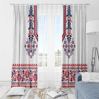 Panama Pollera Traditional Pattern Window Curtain