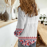 Panama Pollera Traditional Pattern Women Casual Shirt