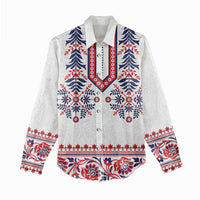 Panama Pollera Traditional Pattern Women Casual Shirt