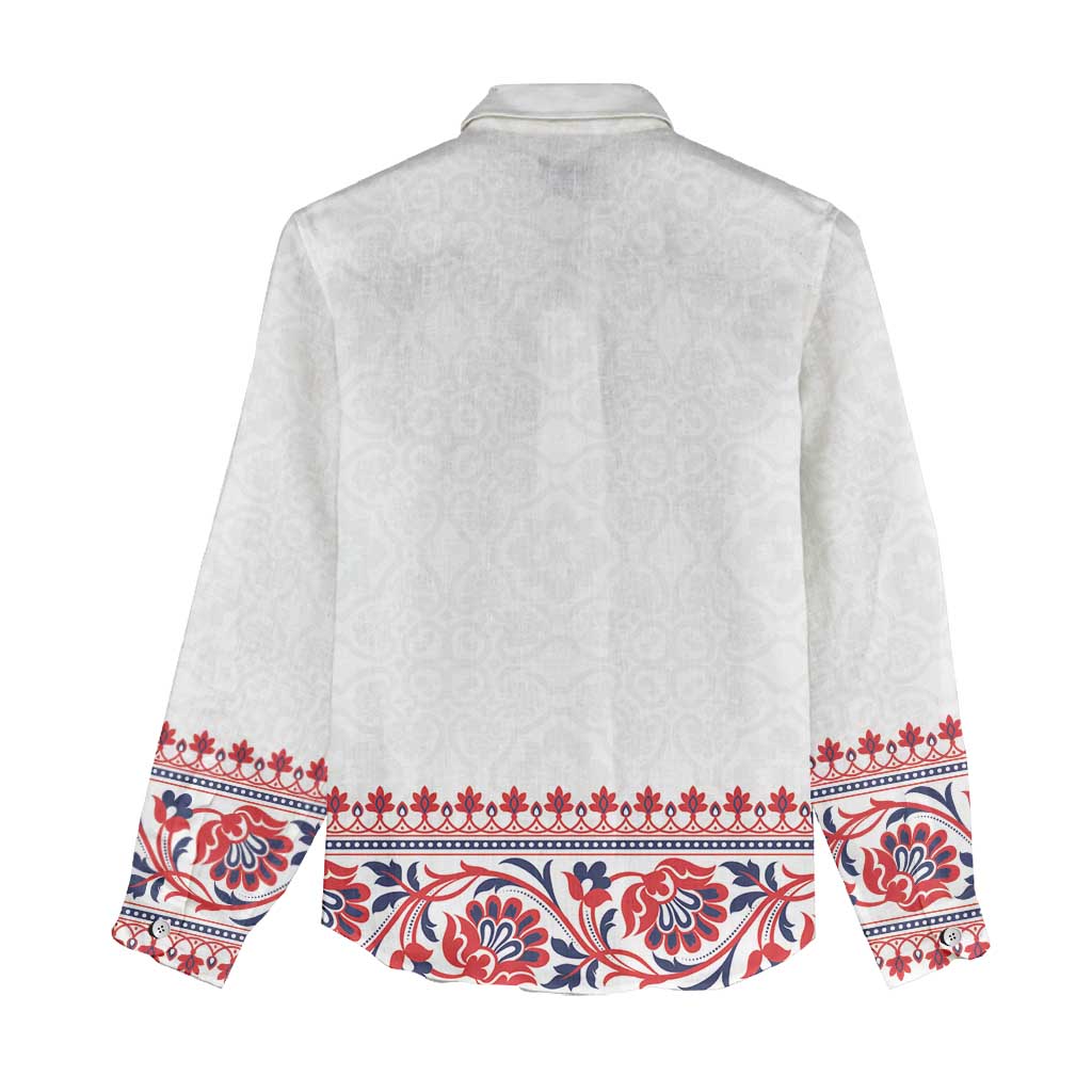 Panama Pollera Traditional Pattern Women Casual Shirt