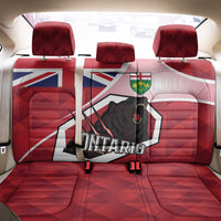 Canada Ontario Province Back Car Seat Cover Black Bear Flag Stylized
