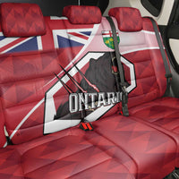 Canada Ontario Province Back Car Seat Cover Black Bear Flag Stylized