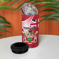 Personalized Canada Ontario Province 4 in 1 Can Cooler Tumbler Black Bear Flag Stylized