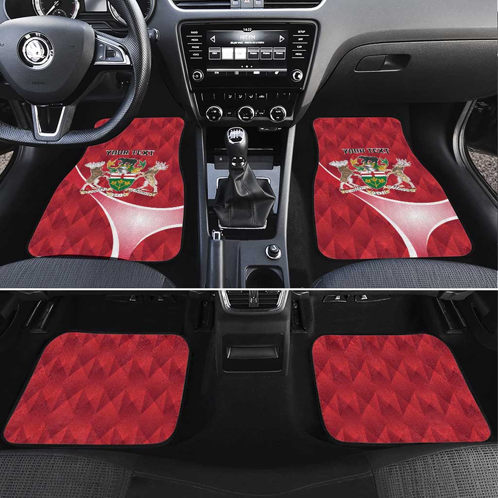 Canada Ontario Province Car Mats Black Bear Flag Stylized