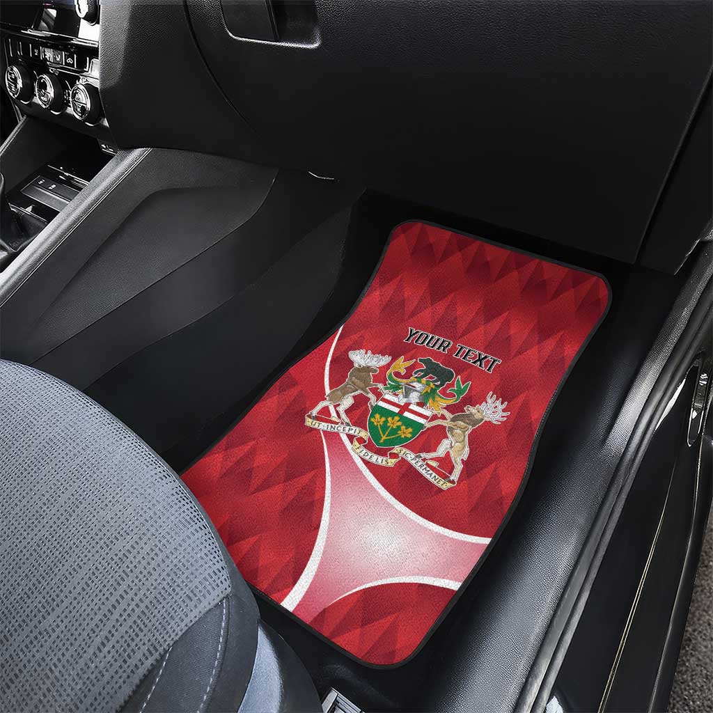 Canada Ontario Province Car Mats Black Bear Flag Stylized