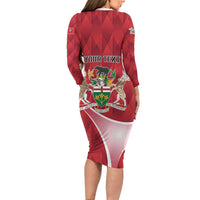 Personalized Canada Ontario Province Family Matching Long Sleeve Bodycon Dress and Hawaiian Shirt Black Bear Flag Stylized