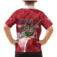 Personalized Canada Ontario Province Family Matching Mermaid Dress and Hawaiian Shirt Black Bear Flag Stylized