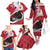 Personalized Canada Ontario Province Family Matching Off The Shoulder Long Sleeve Dress and Hawaiian Shirt Black Bear Flag Stylized